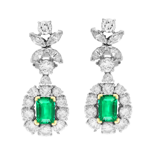 Refined Fine Emerald Gemstone Earring 1.50 ct – main view