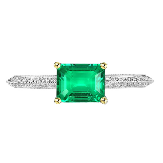 Authentic Emerald Gemstone Ring – main view