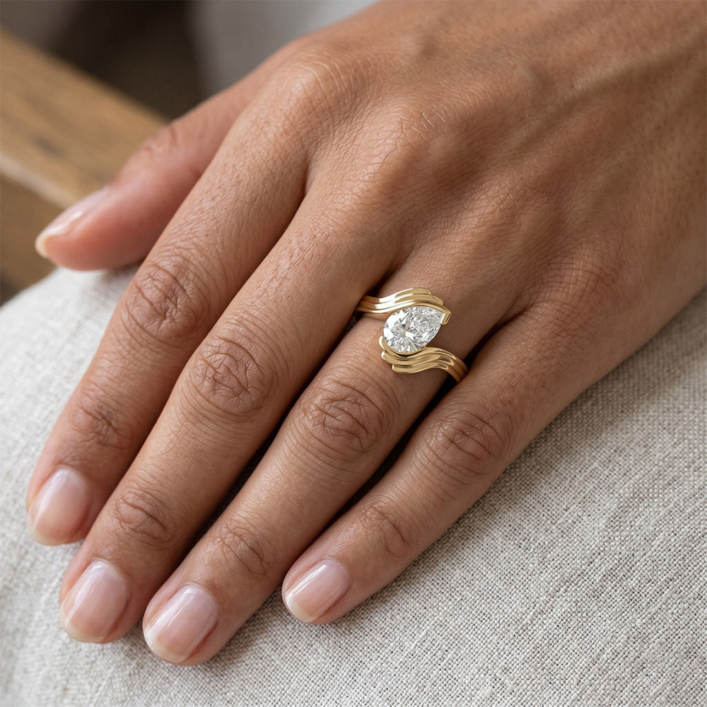 Diamond Pear Cut Solitaire Engagement Ring 1.50 ct – 14 Karat