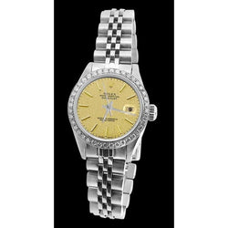 Diamond Bezel Datejust Women Watch Stick Dial Jubilee Ss Rolex