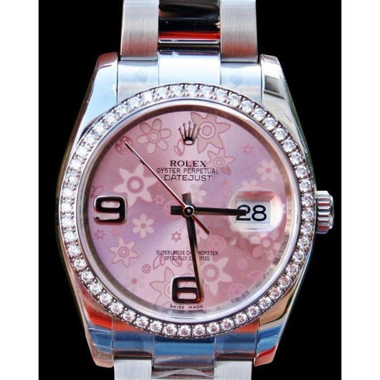 Bezel Ladies Man Rolex Datejust Watch 