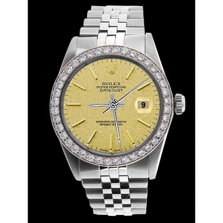 Men Rolex Watch Champagne