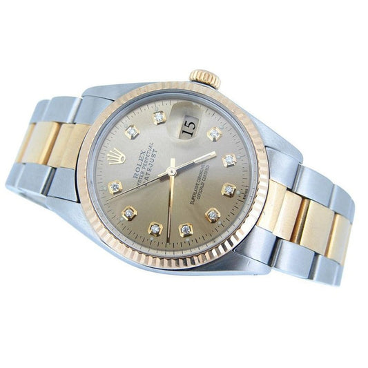 Rolex Datjust Watch Ss & Gold