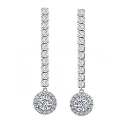 Fine Diamond Earrings – VVS Clarity 1.50 ct 14K White Gold