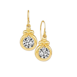 Old Mine Cut Stud Earrings – Diamond 0.50 ct 14K Yellow Gold