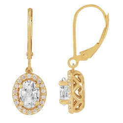 Luxury Diamond Earrings – 4.50 ct 14K Yellow Gold