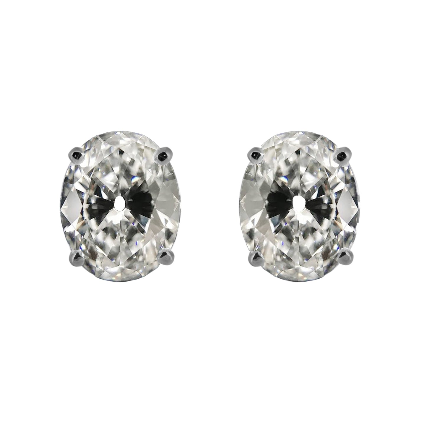 Old Mine Cut Brilliant Diamond ring in 14K White Gold – main view