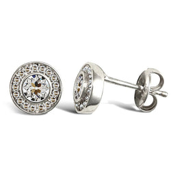 Brilliant Stud Earrings with Old Mine Cut Brilliant Diamond – 1