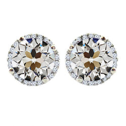 Old European Cut Drop Earrings – Brilliant Diamond 6.25 ct 14K