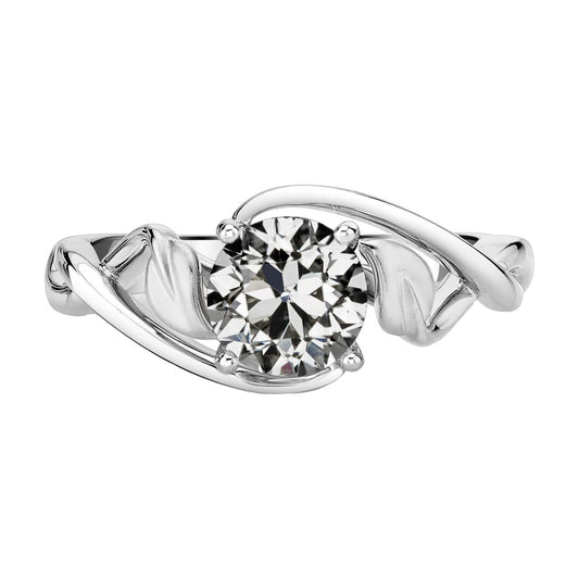 Brilliant Diamond Single Stone Ring 2-ct 14K White Gold – main view