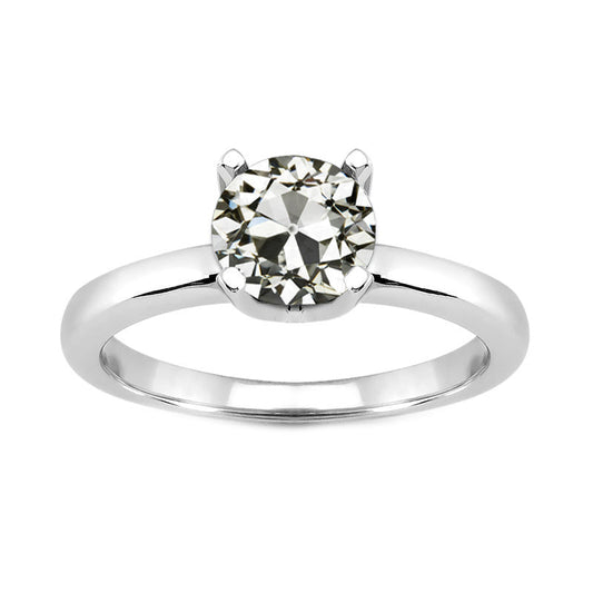 Fine Diamond Solitaire Ring 2-ct 14K White Gold – main view