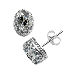 Antique Drop Earrings – Diamond 3 ct 14K White Gold