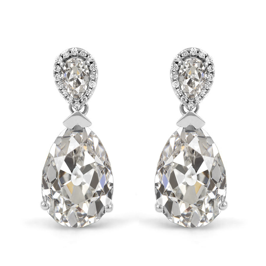 Diamond Earrings 3-ct 14K White Gold – main view