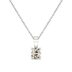 Luxury Brilliant Diamond Drop Pendant – 1 ct 14K White Gold