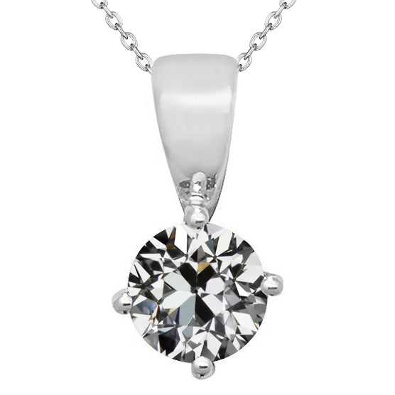 Genuine Diamond Pendant Necklace 2.50 ct 14 Karat White Gold – main view