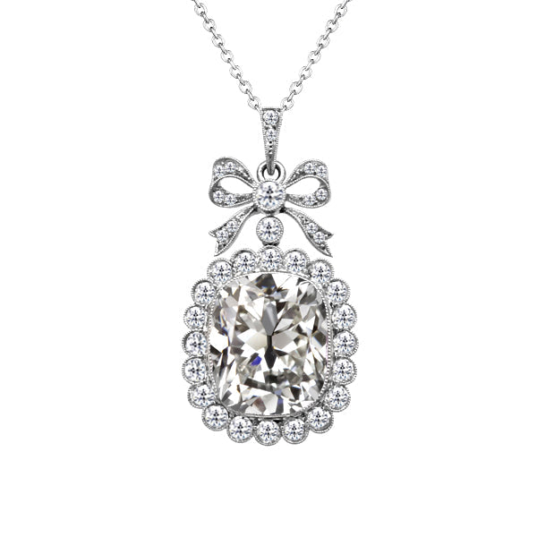 Fine Diamond Drop Pendant 3.50-ct 14 Karat White Gold – main view