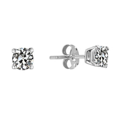 Fine Diamond Drop Earrings 2 ct – 14K White Gold | HarryChadEnt