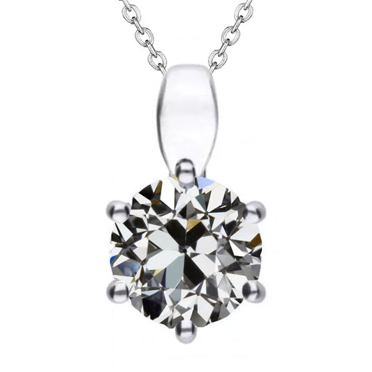 Fine Diamond Pendant Necklace 3.50-ct 14K White Gold – main view