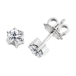 Natural Diamond Drop Earrings – 14K White Gold 1 ct