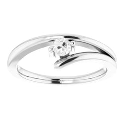 Luxury Diamond Single Stone Ring – 1 ct 14K White Gold