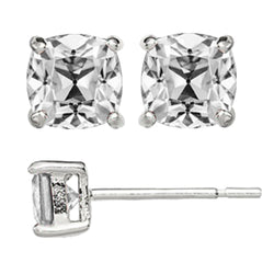 Authentic Fine Diamond Stud Earrings – 14K White Gold 7 ct