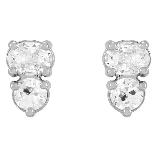 Custom Diamond Drop Earrings 7 ct – main view