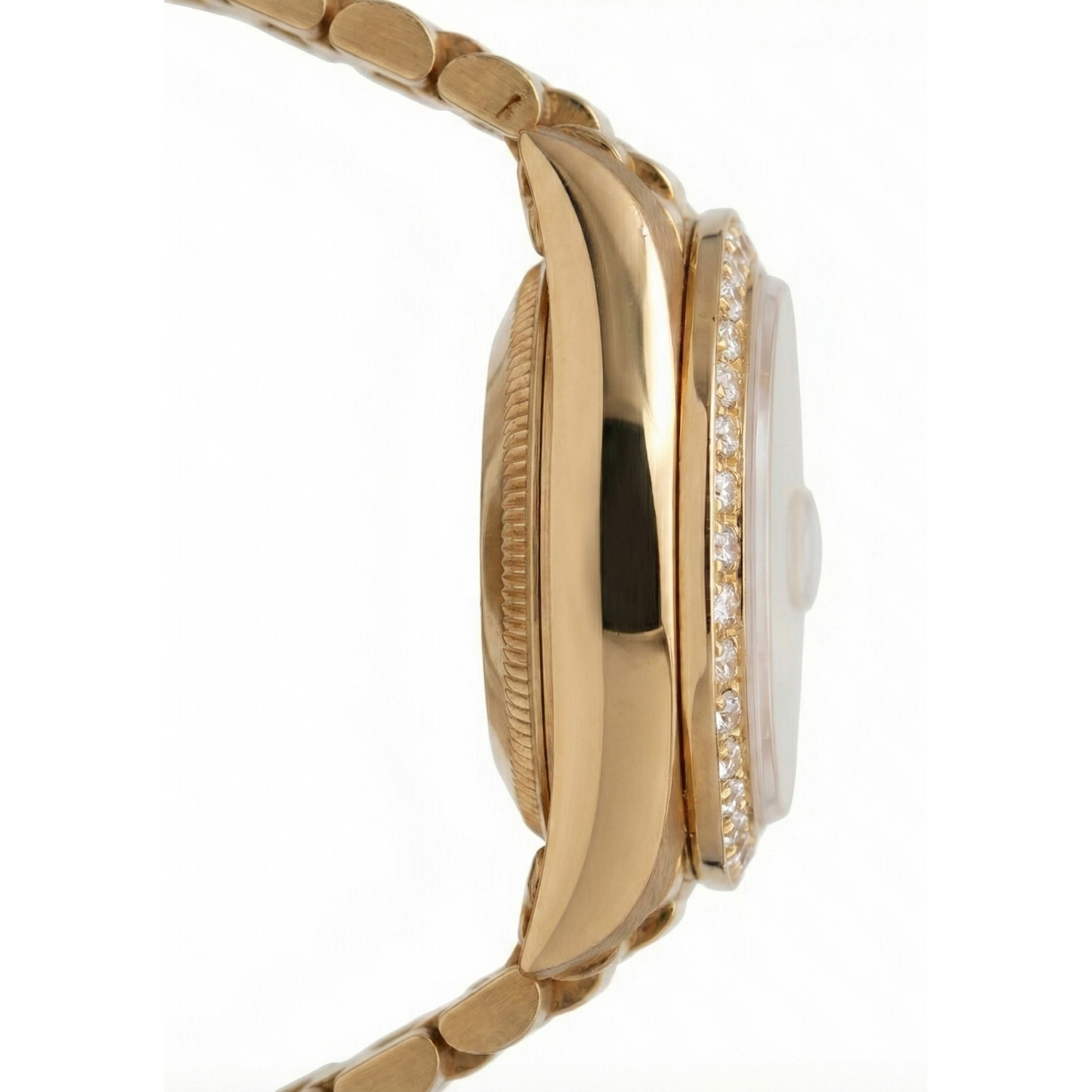 Diamond Bezel Champagne Arabic Gold Presidential Watch Rolex Dj