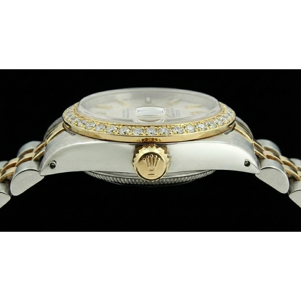 Diamond Bezel Lady Rolex Datejust Watch Two Tone Jubilee Bracelet