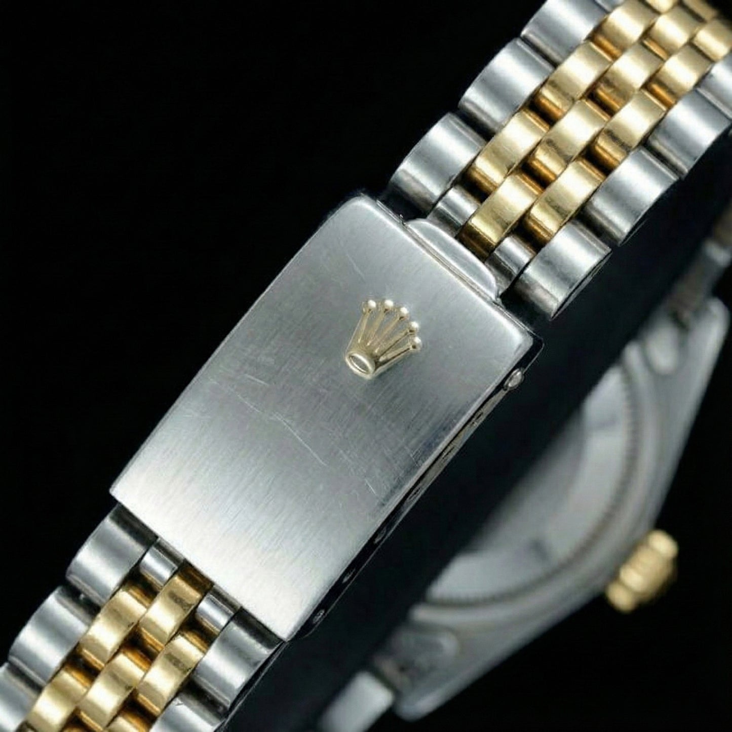 Diamond Bezel Rolex Datejust Lady Watch Dial Jubilee Ss & Gold