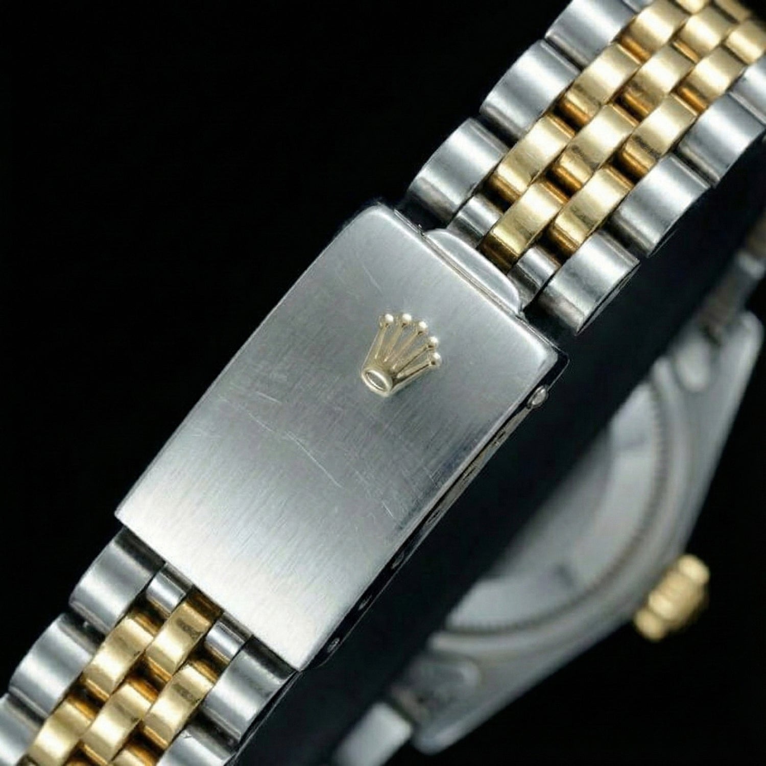 Diamond Bezel Rolex Datejust Lady Watch Dial Jubilee Ss & Gold
