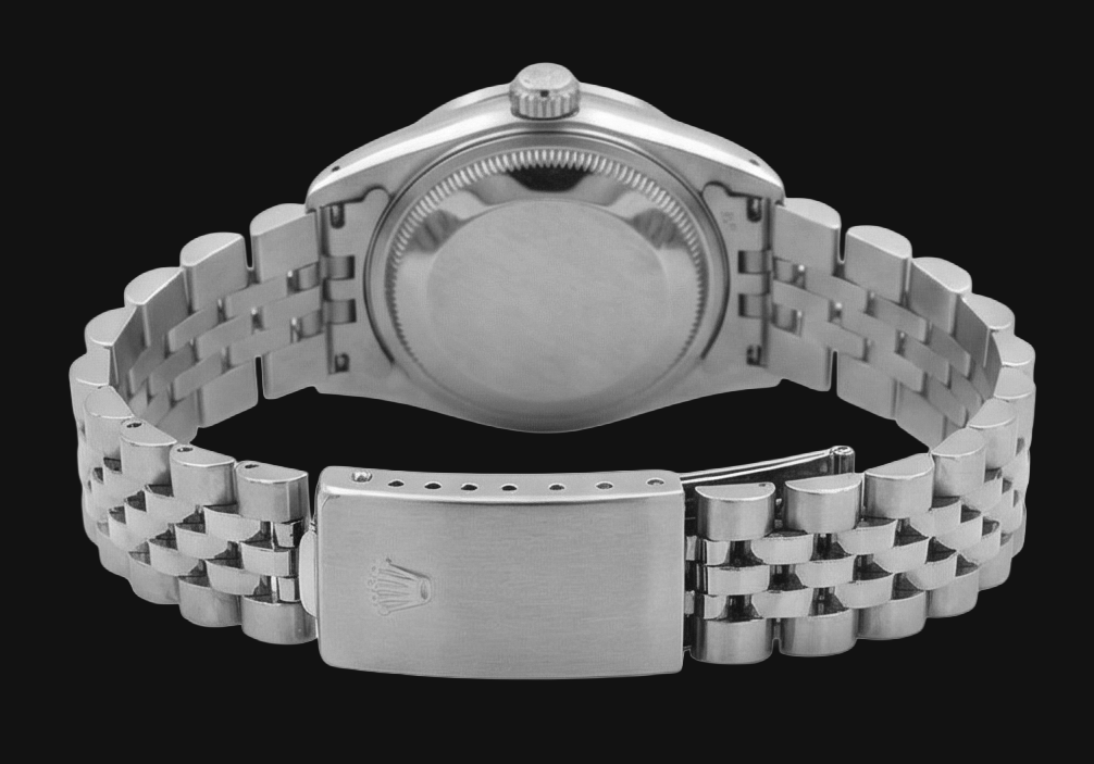 Diamond Bezel Ss Tapestry Stick Dial Rolex Ladies Datejust Watch