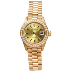 Dj Rolex Diamond Bezel Presidential Watch Champagne Stickdial Gold