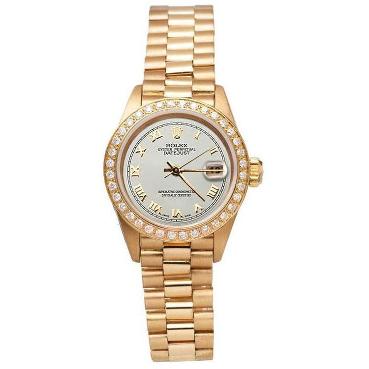 President Style Watch White Roman Dial