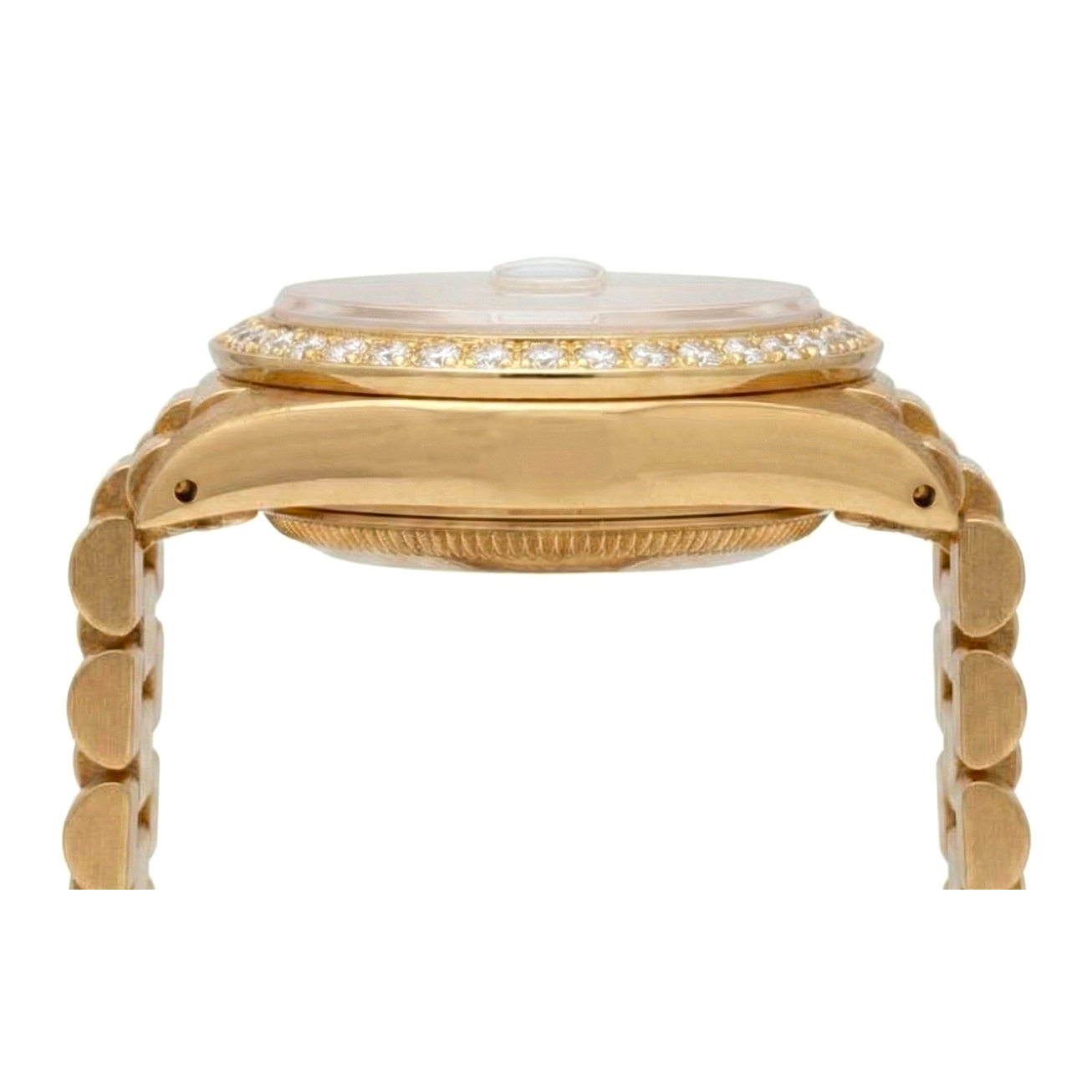 Dj Rolex Black Stick Dial Presidential Watch Gold Diamond Bezel