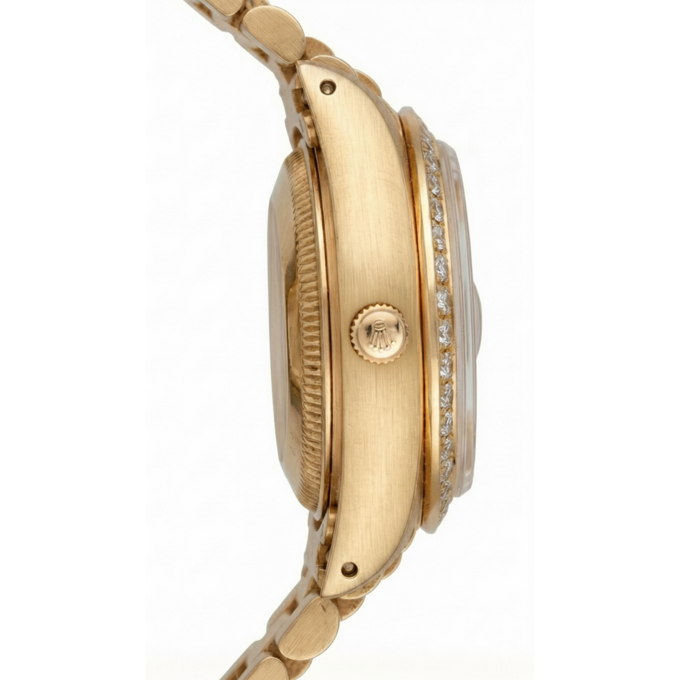 Dj Rolex Black Stick Dial Presidential Watch Gold Diamond Bezel