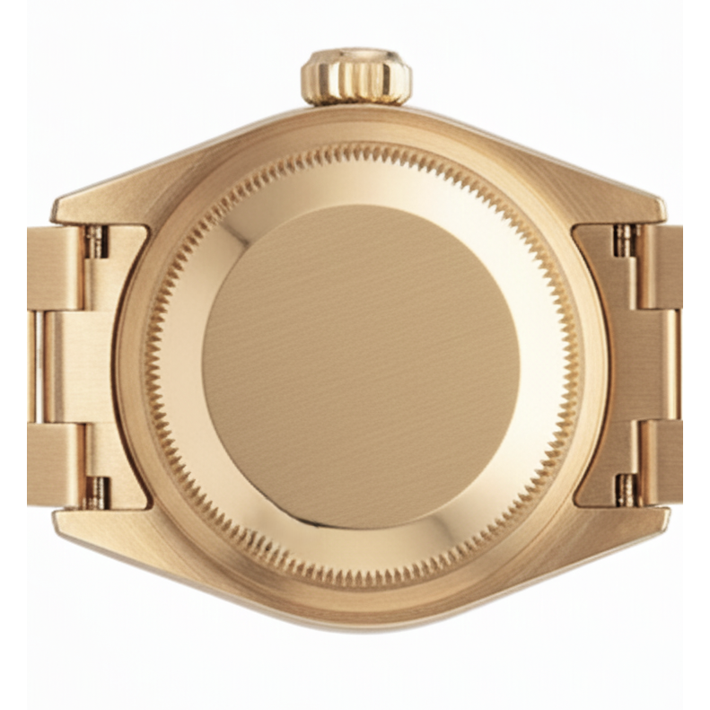 Dj Rolex Gold President Style Watch White Roman Dial Diamond Bezel