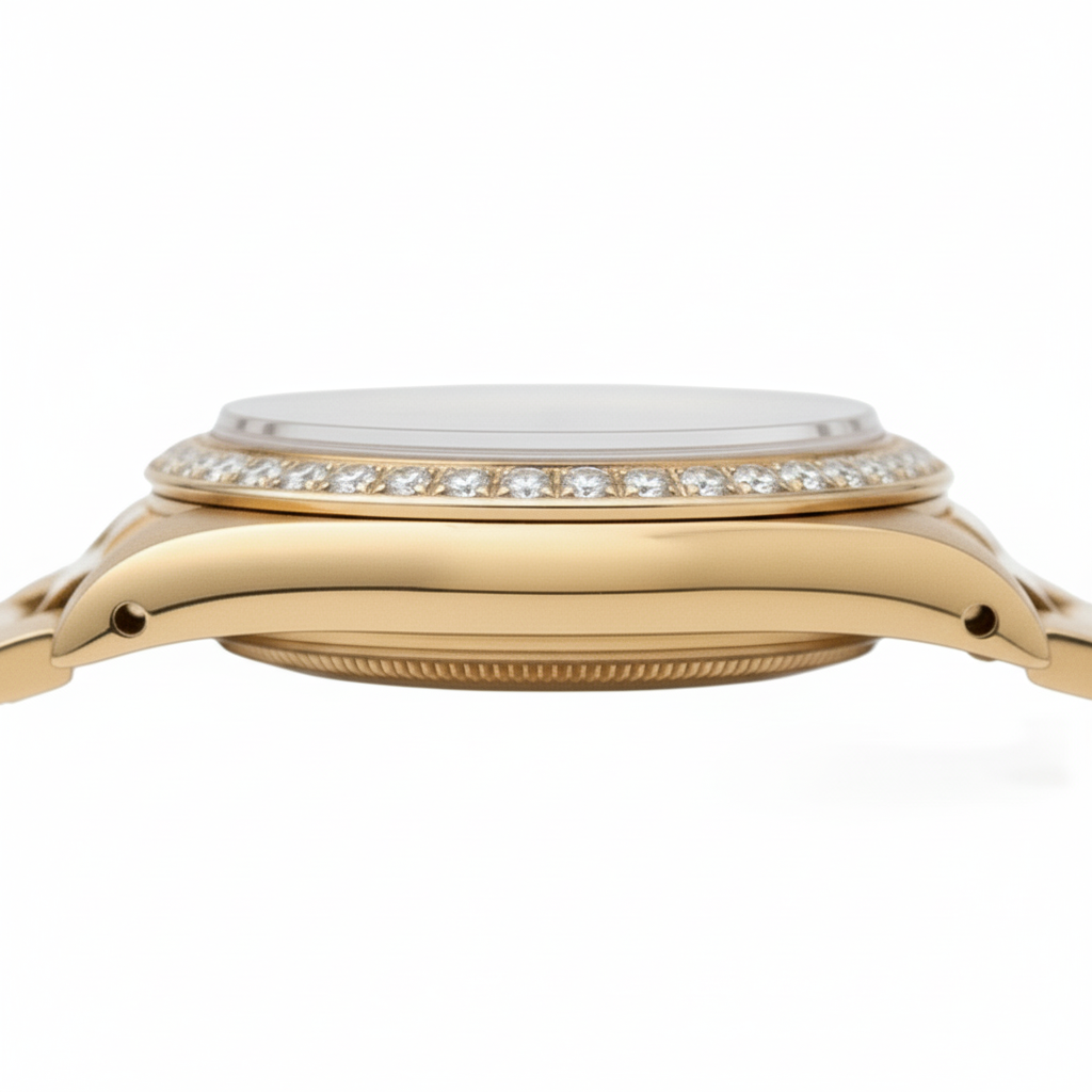 Dj Rolex Presidential Style Diamond Dial Champagne Stick Dial