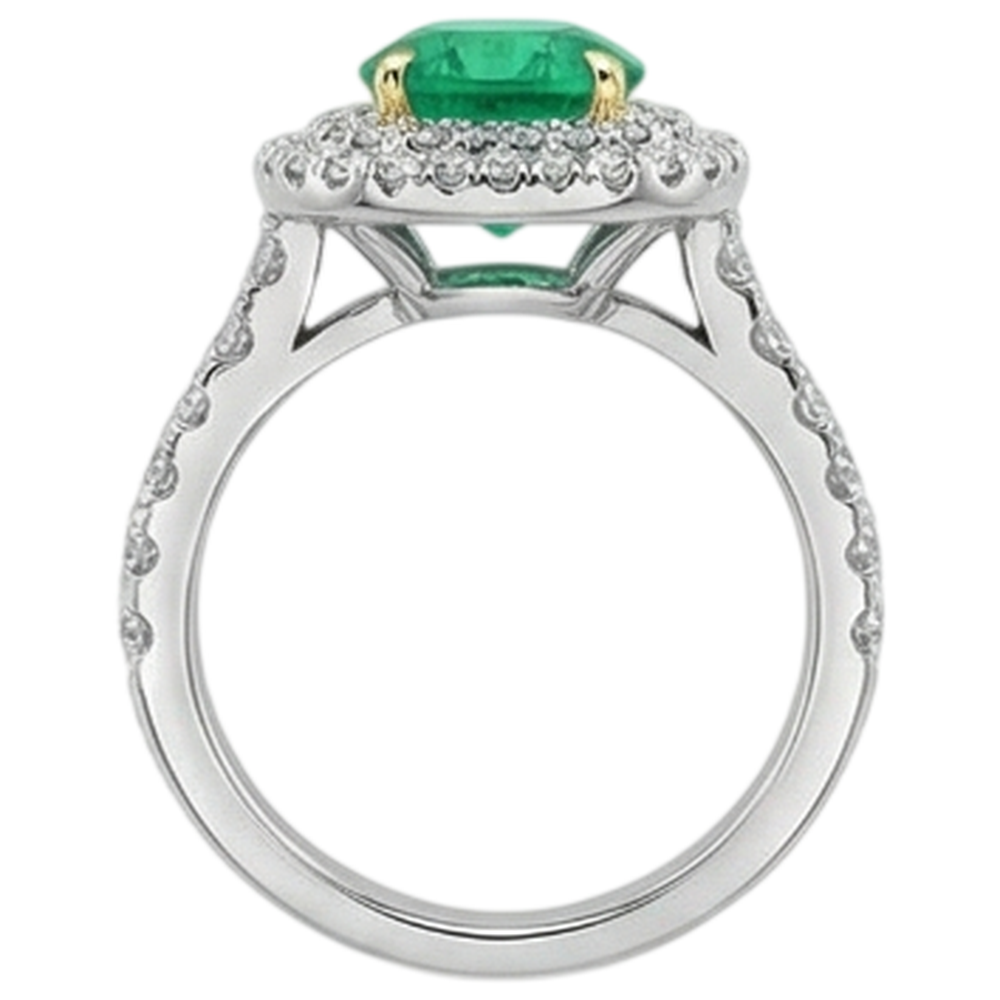 Radiant Precious Stone Ring 2.50 ct – back view