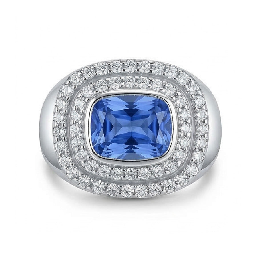 natural round sapphire 4.50ct watch side angle