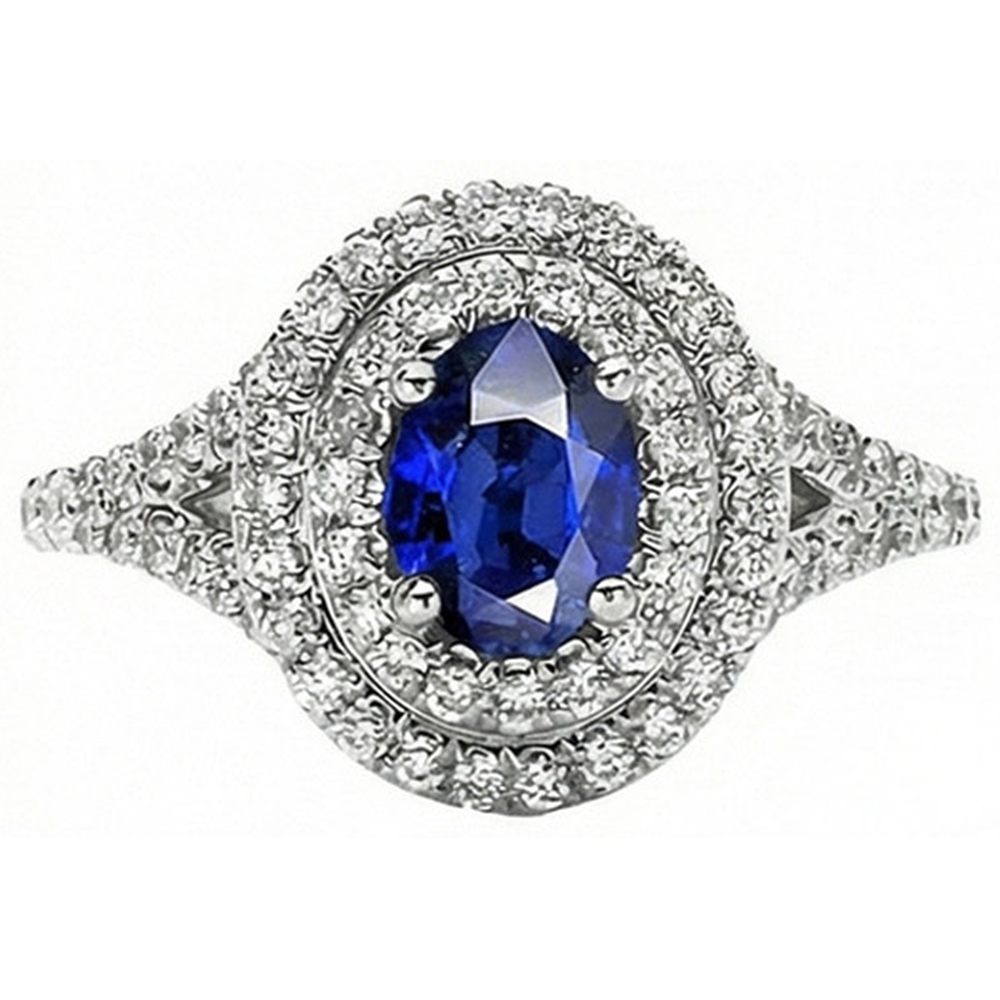 natural round sapphire 11.25ct ring band detail