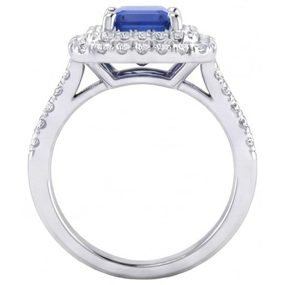 natural emerald sapphire 4ct ring close up detail