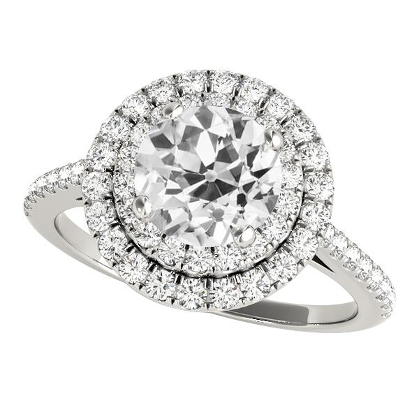 Double Halo Ring Old Miner Natural Diamond With Accents Pave Set 5.50 Carats - Halo Ring-harrychadent.ca