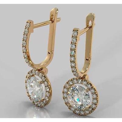 Drop Earrings Real Diamond 4.50 Carats