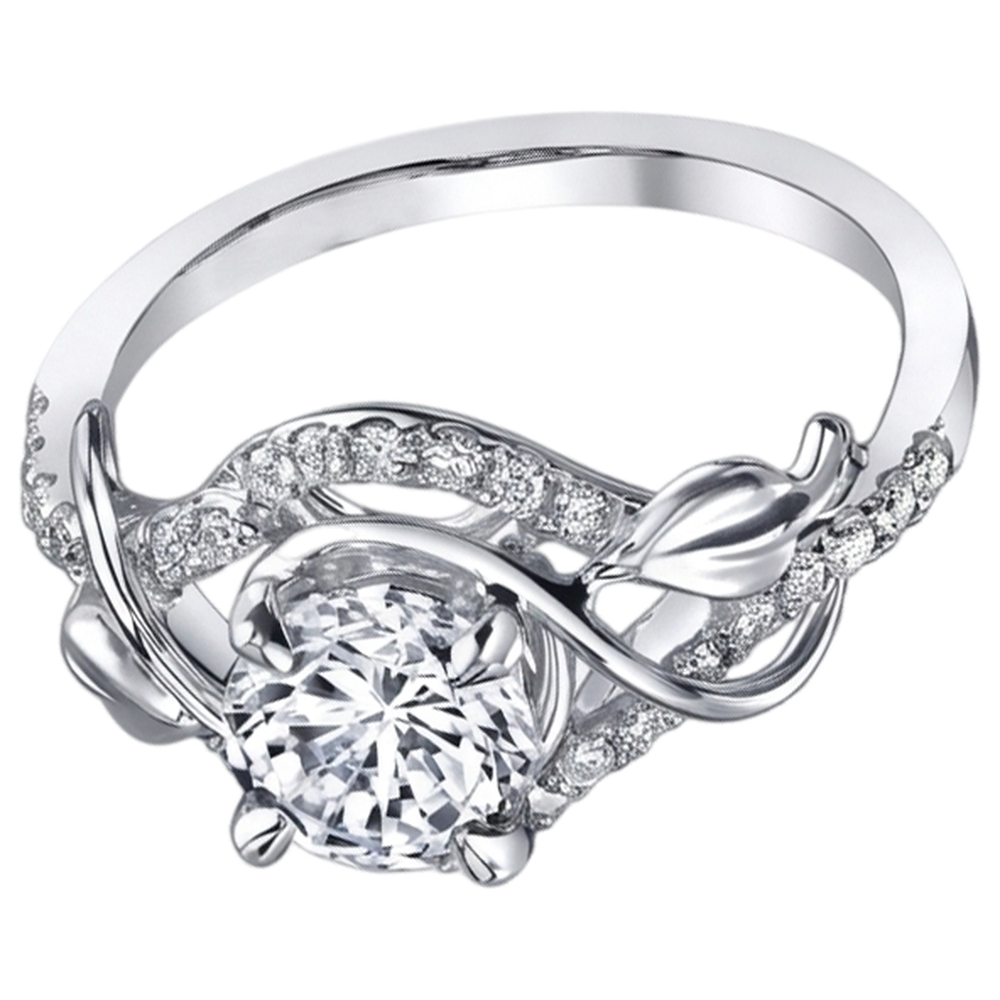 Eagle Claws Round Real Natural Earth Mined Diamond ( Not Lab Grown ) Engagement Ring 1.75 Carats White Gold 14K
