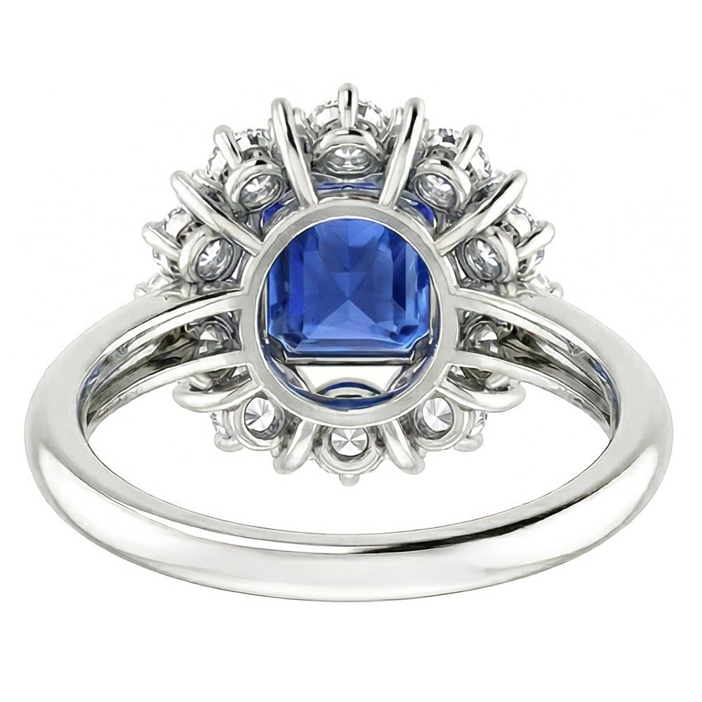 Edwardian Sapphire And Natural Earth Mined Diamond ( Not Lab Grown ) Ring