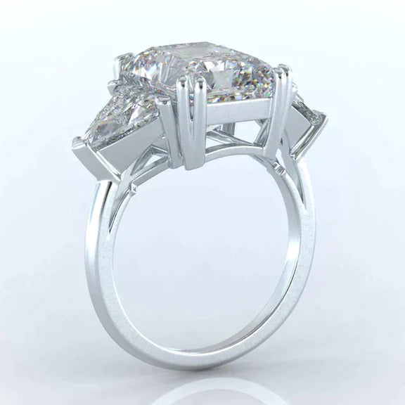 Elegant 9 Carat Radiant Natural Diamond Ring