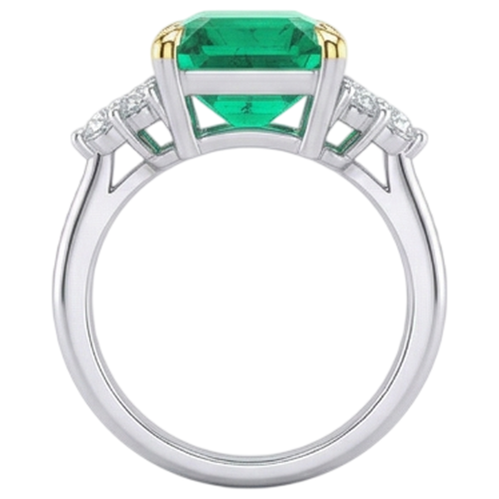 Handcrafted Colored Stone Ring 4 ct – top view