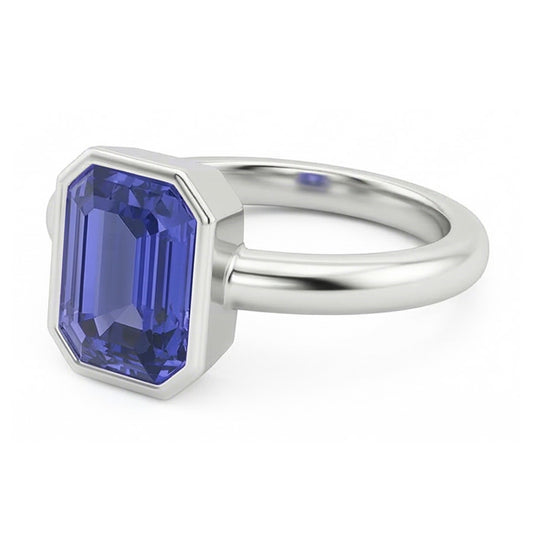 natural emerald sapphire 1.50ct watch front view