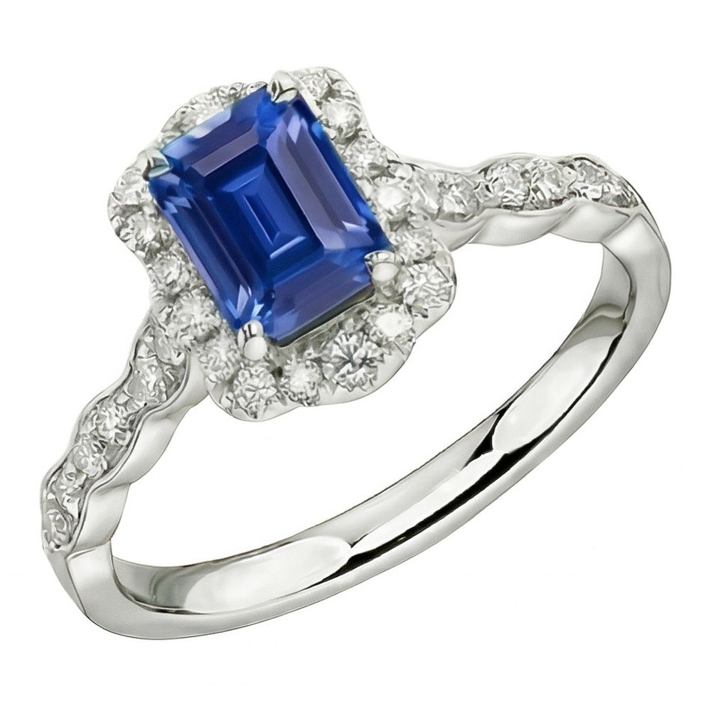 natural emerald sapphire 3ct ring side angle