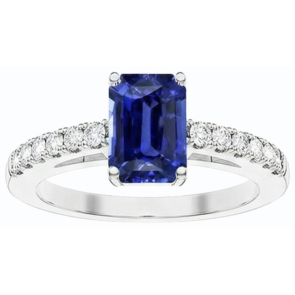 natural emerald sapphire 3.50ct ring side angle